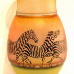 Gary Genetti Glass - Zebra Vase