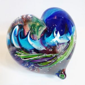 Tropical Iceberg Glass - Heart 2