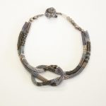 Julie Powell Designs - Square Knote Necklace (Gray)