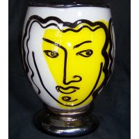 Bernstein Glass - Open Form with Yellow Face